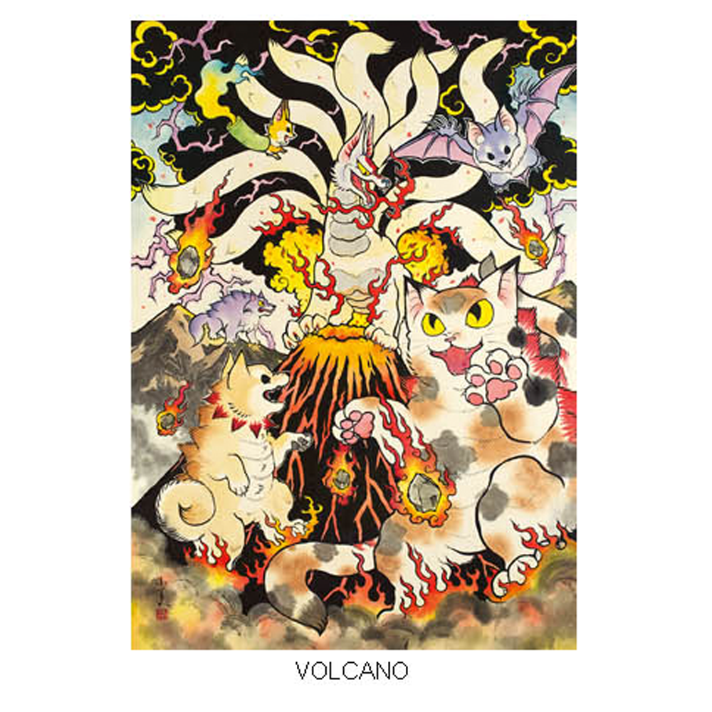 Volcano Print by Konatsuya