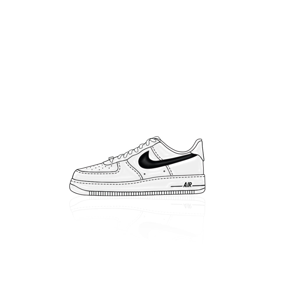 Air Force 1 White Soft Enamel Pin by Shoobox