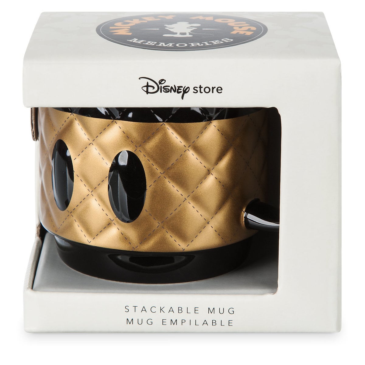 Mickey Mouse Memories Stackable Mug - August (Limited Edition) Black and Gold