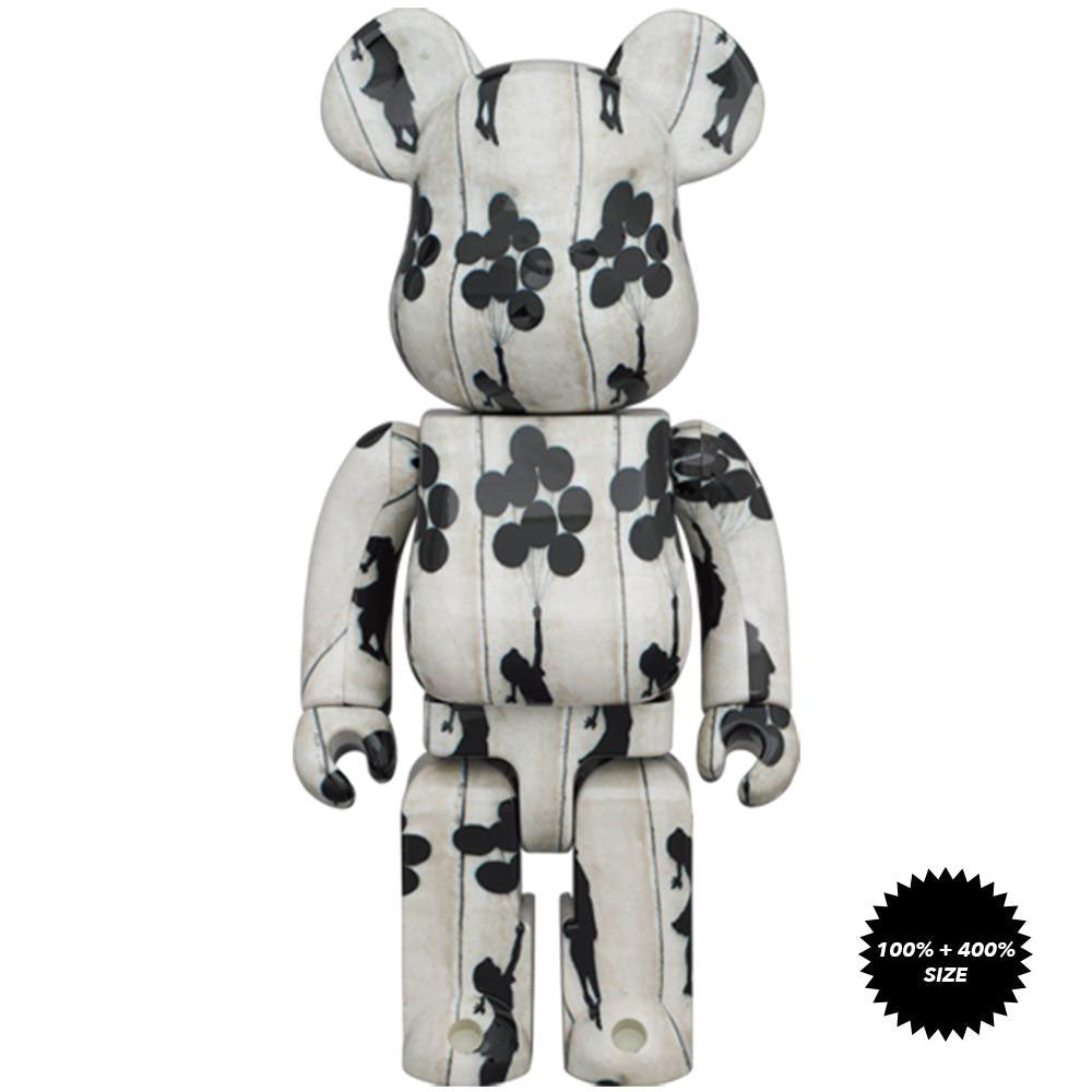 Banksy Flying Balloon Girl 100% + 400% Bearbrick Set by Medicom ...