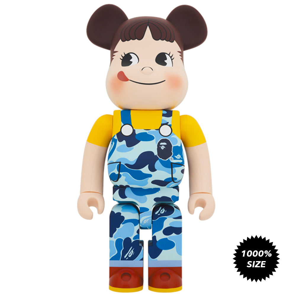 BAPE × Peko-chan (Blue) 1000% Bearbrick by Medicom Toy