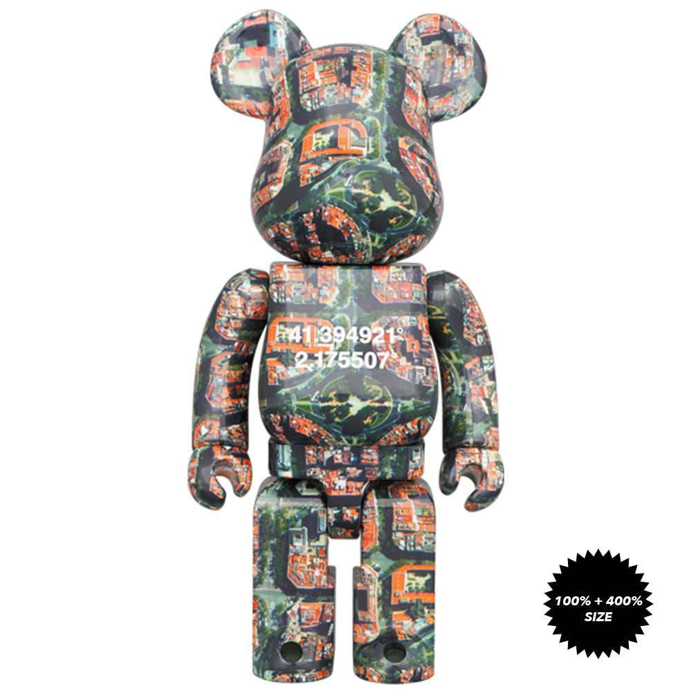 Benjamin Grant OVERVIEW Barcelona 100% + 400% Bearbrick Set by Medicom Toy
