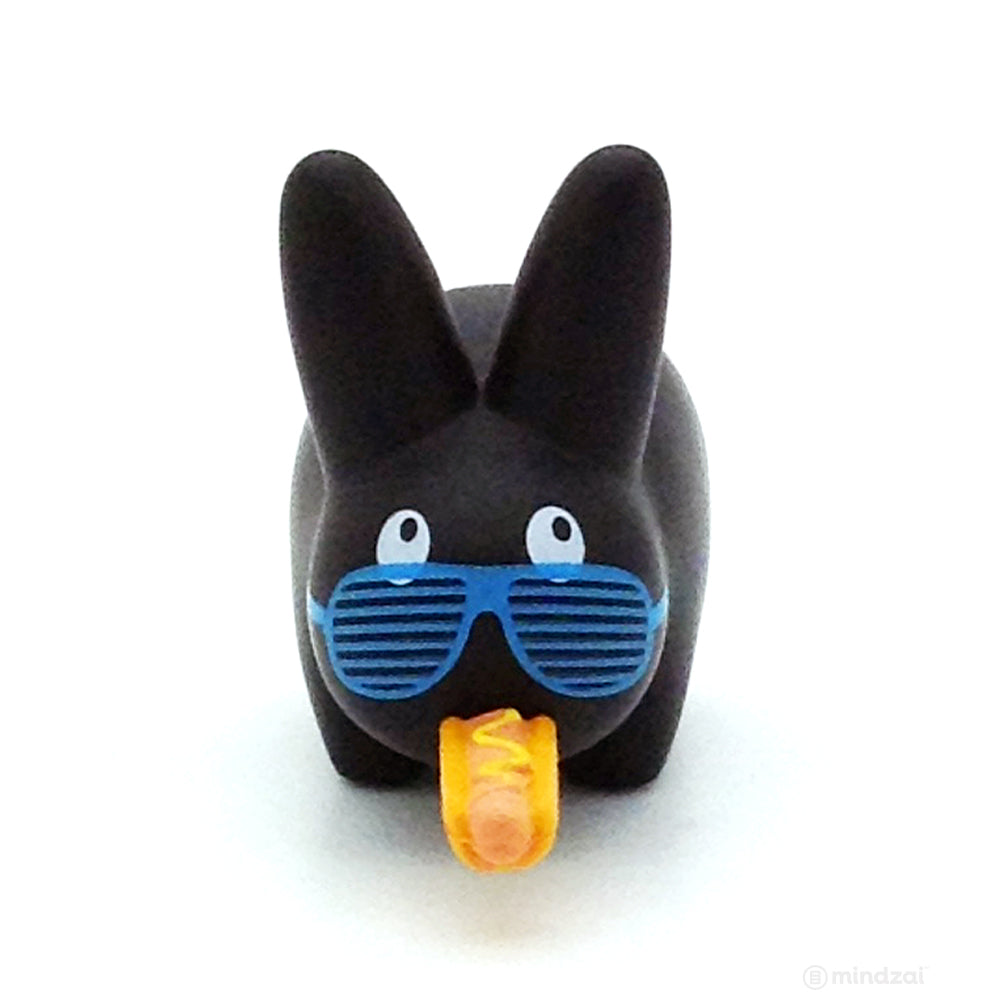 Personal Happiness Labbit Mini Series - Black Labbit with Hotdog