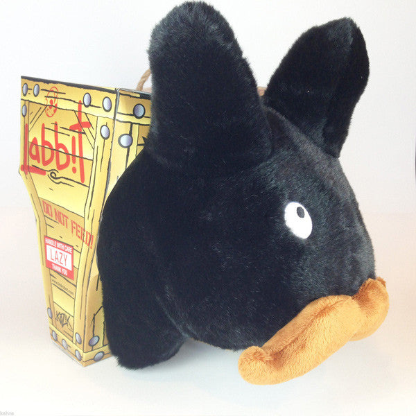 Happy Labbit Black Stache Plush 14 inch by Frank Kozik - Mindzai  - 2