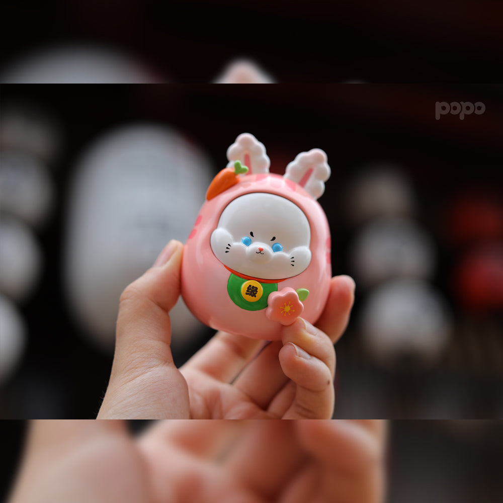 Peach Blossom Popo Daruma by SeaStar Studios