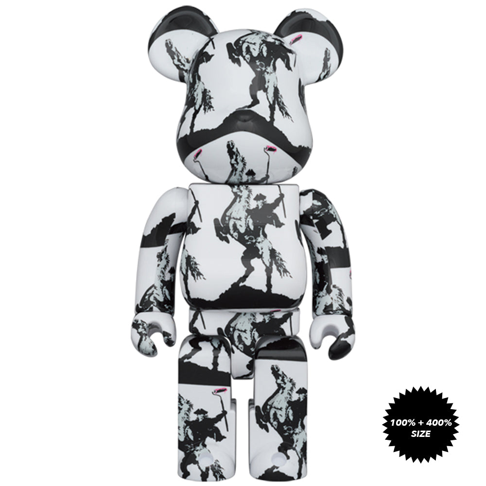 Banksy Highwayman 100% + 400% Bearbrick Set by Medicom Toy x Brandalism