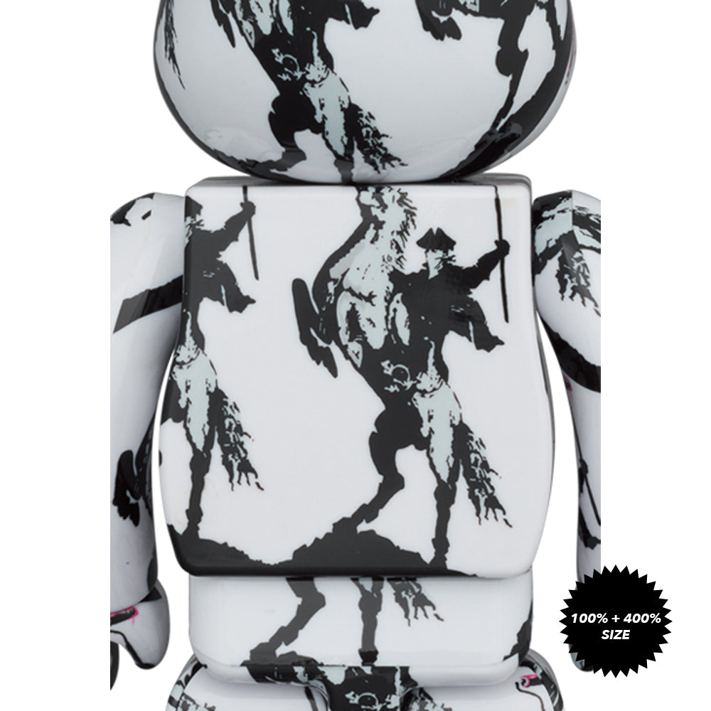 Banksy Highwayman 100% + 400% Bearbrick Set by Medicom Toy x Brandalism