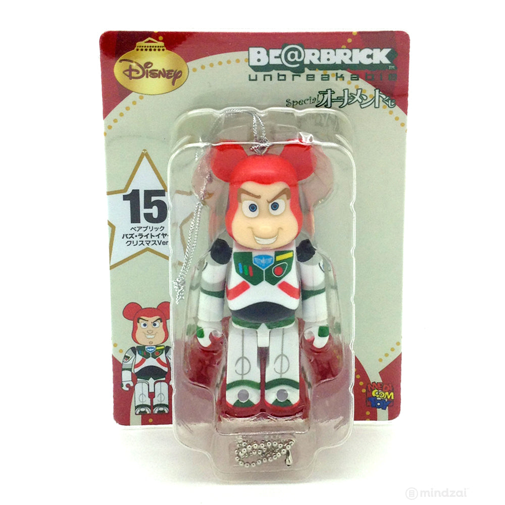 Disney Pixar Bearbrick Unbreakable - Happy Kuji # 15 - Buzz Lightyear Christmas Version 100% Size