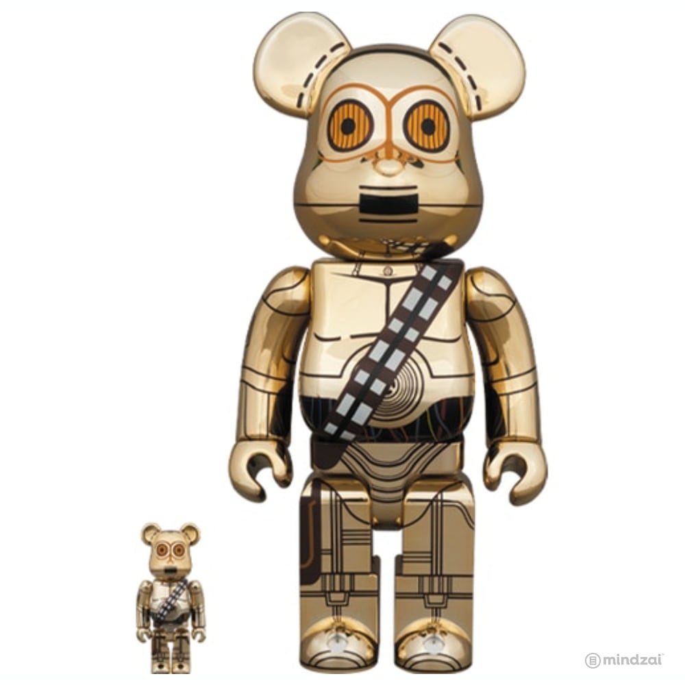 Star Wars: C-3PO (The Rise of Skywalker Ver.) 100% + 400% Bearbrick Set by Medicom Toy