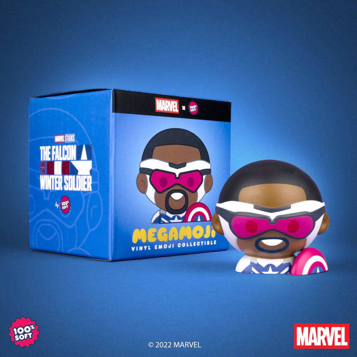 Captain America MEGAMOJI Vinyl Bust by 100% Soft