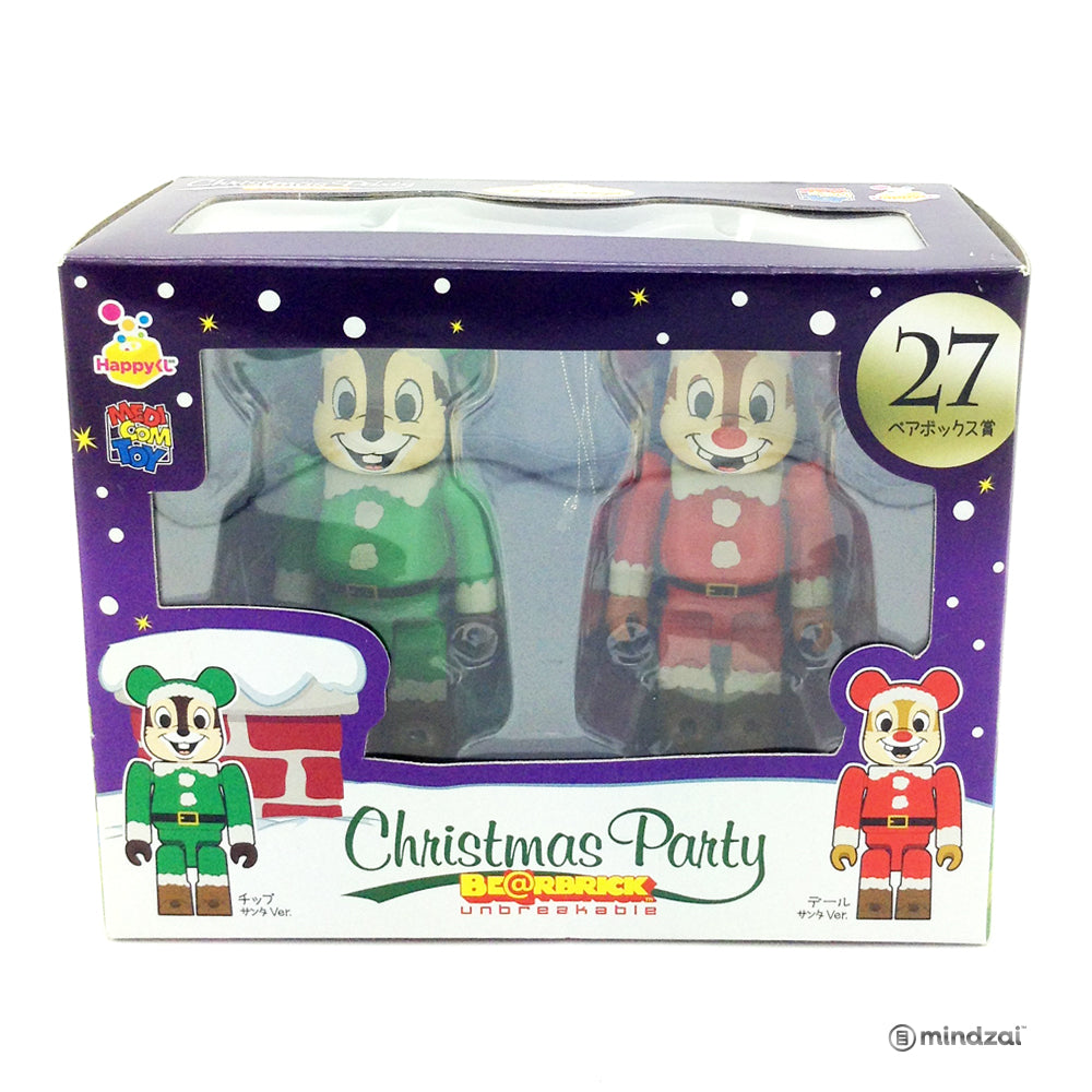 Disney Bearbrick Unbreakable - Happy Kuji #27 - Chip and Dale Santa Suit Version (2-Pk)