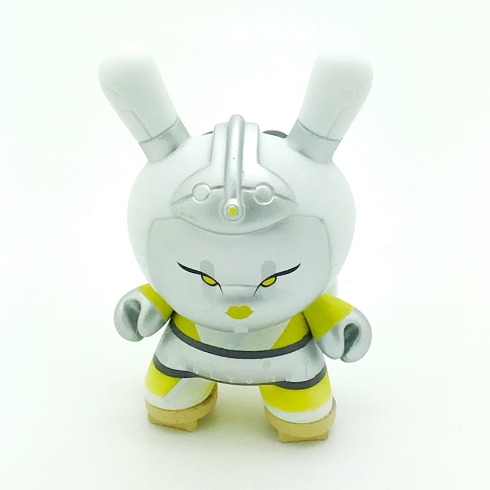 Post Apocalypse Dunny Series - Cyborg Geisha White and Yellow (Huck Gee)