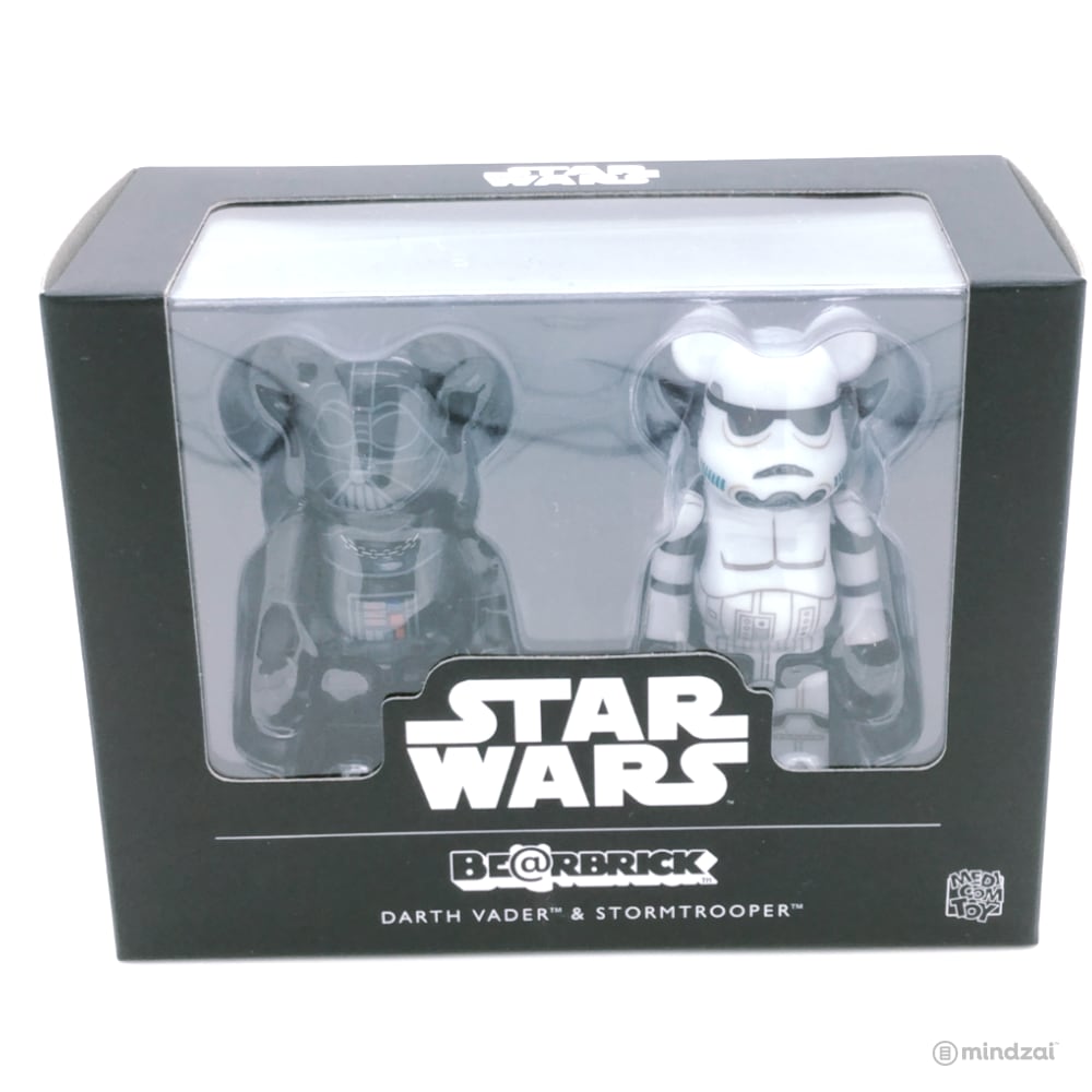 Star Wars Bearbrick: Darth Vader & Stormtrooper 100% Figure 2-Pack Set by Medicom Toy