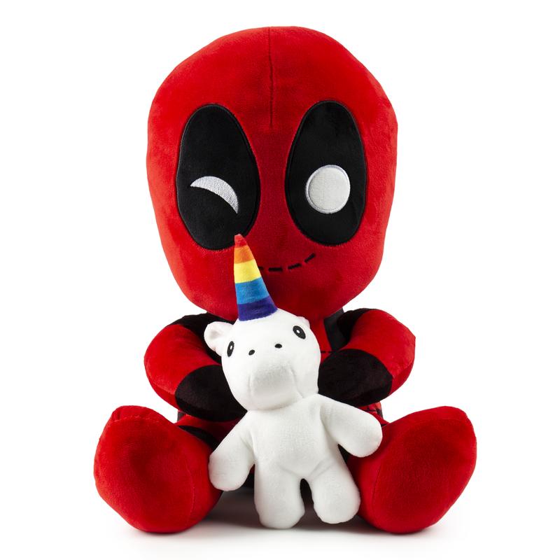 *Special Order* Deadpool Riding a Unicorn HugMe Vibrating Plush by Marvel x Kidrobot