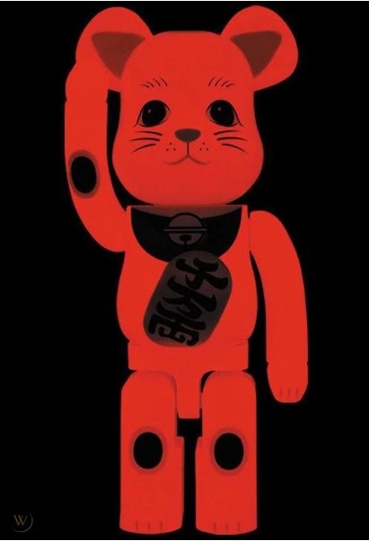 MEDICOM BE@RBRICK Lucky Cat Maneki Neko Red version GID 1000%