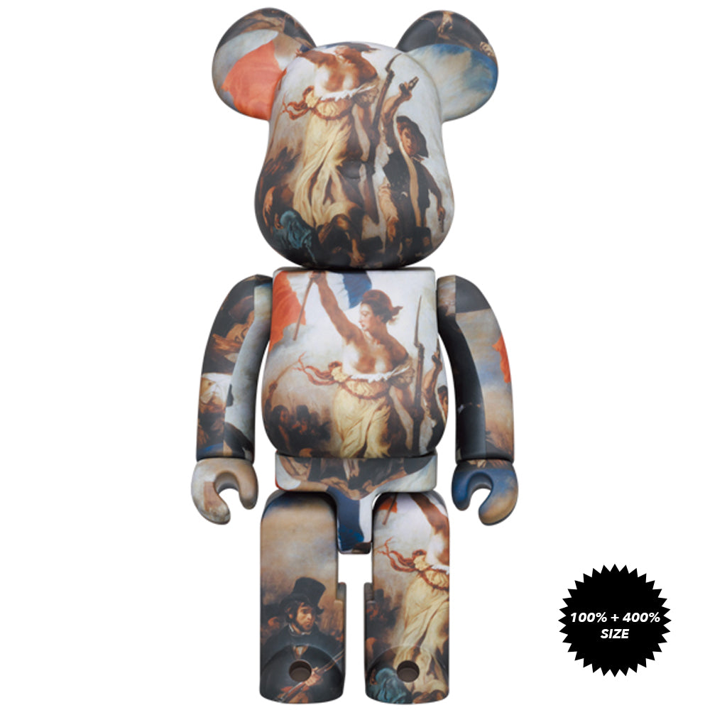 Eugène Delacroix "Liberty Leading the People" 100% + 400% Bearbrick Set by Medicom Toy