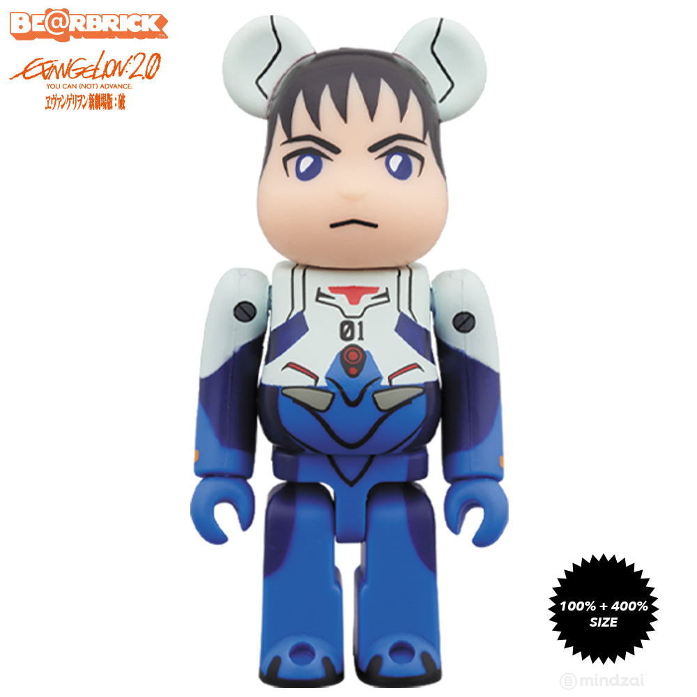 Evangelion 2.0: You Can (Not) Advance First Machine 100% + 400% Bearbrick Set by Medicom Toy