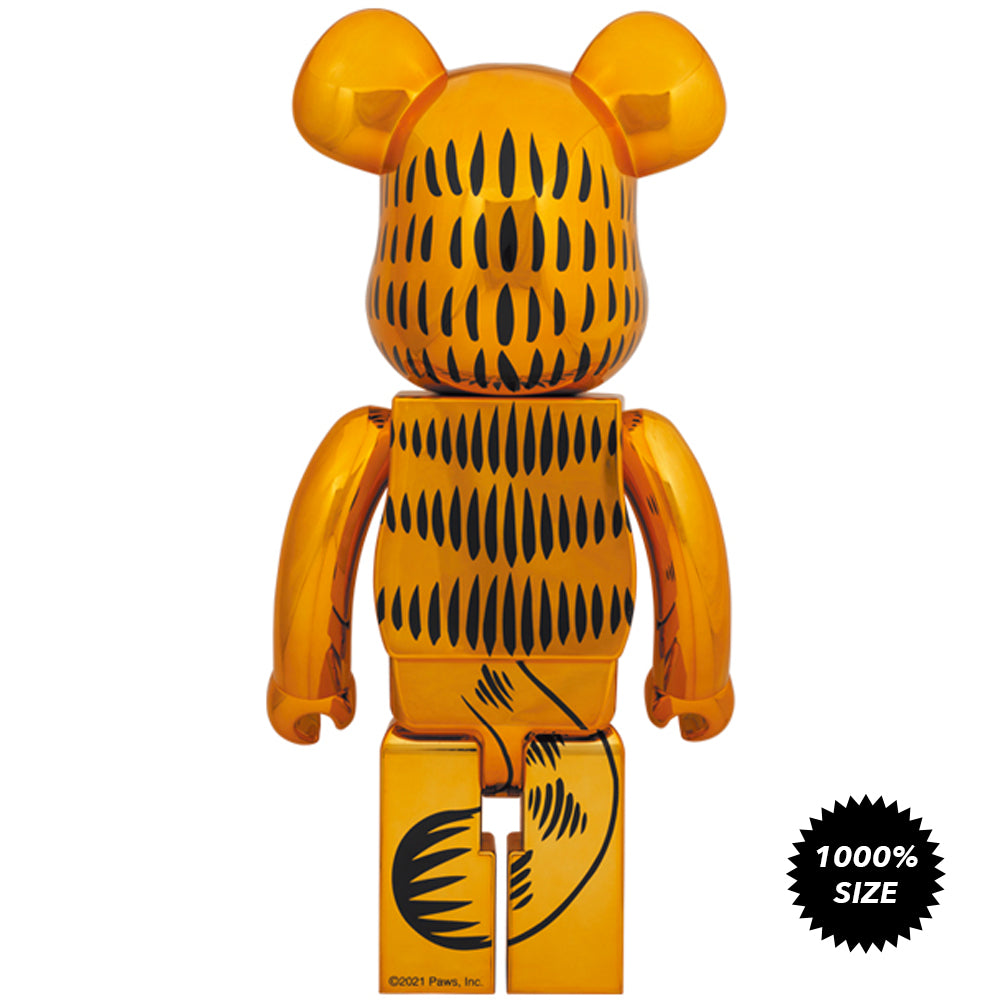 Garfield (Gold Chrome Ver.) 1000% Bearbrick  by Medicom Toy