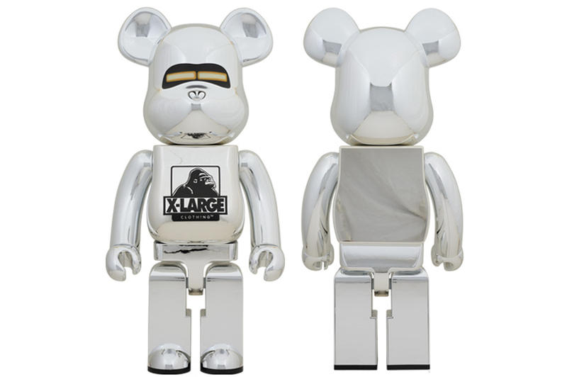Bearbrick x XLarge x Hajime Sorayama 1000% Silver