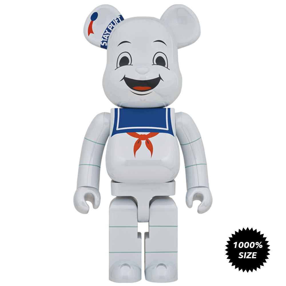 Ghostbusters: Stay Puft Marshmallow Man (White Chrome Ver.) 1000% Bearbrick by Medicom Toy