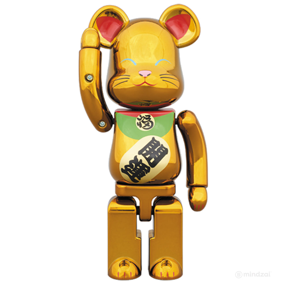 Tokyo Skytree Gold Manekineko Lucky Cat Metal Alloy 200% Bearbrick