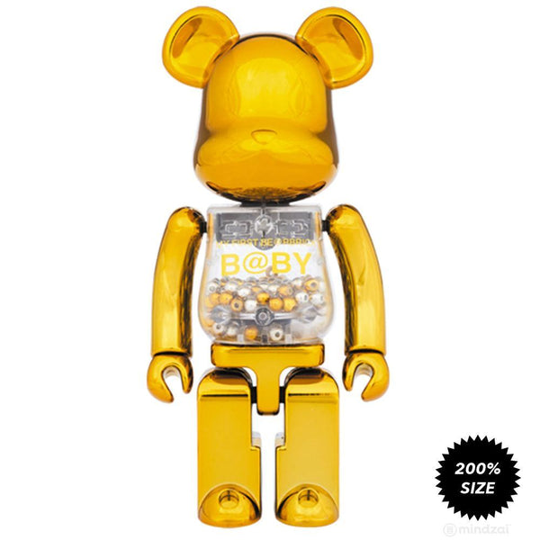 My First Bearbrick Baby Gold/Silver Chogokin Metal Alloy 200