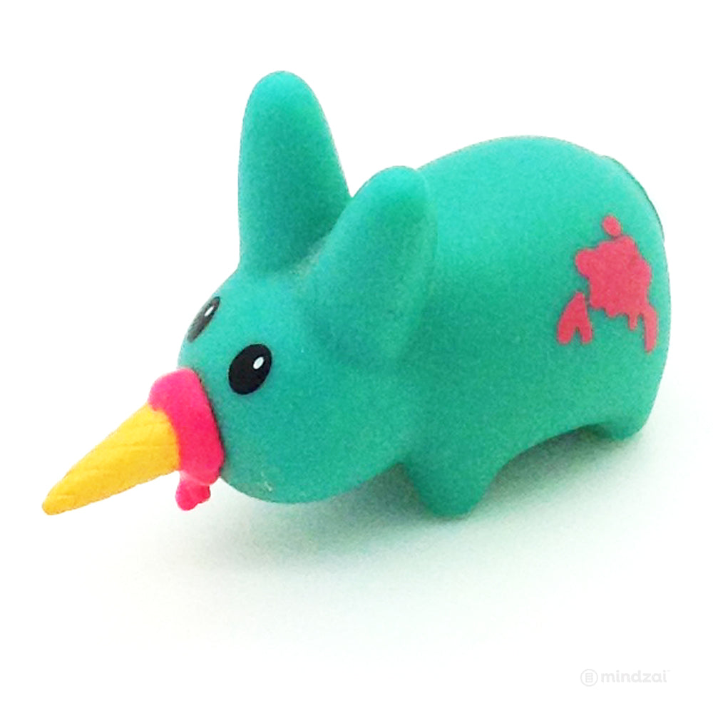 Happy Labbit Mini Series by Kidrobot - Teal Labbit with Ice Cream Cone