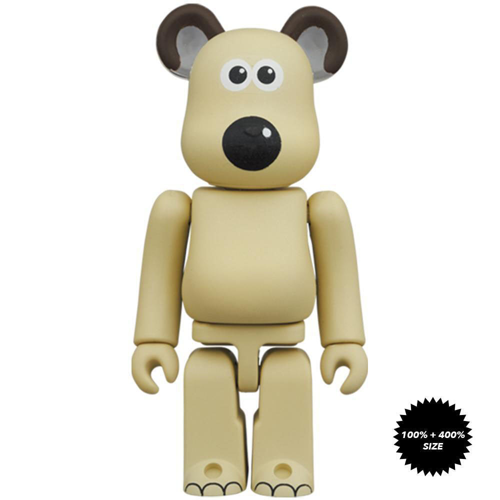 Gromit 100% + 400% Bearbrick Set by Medicom Toy