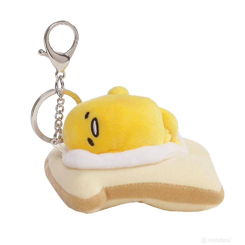 Gudetama on Toast Plush Keychain