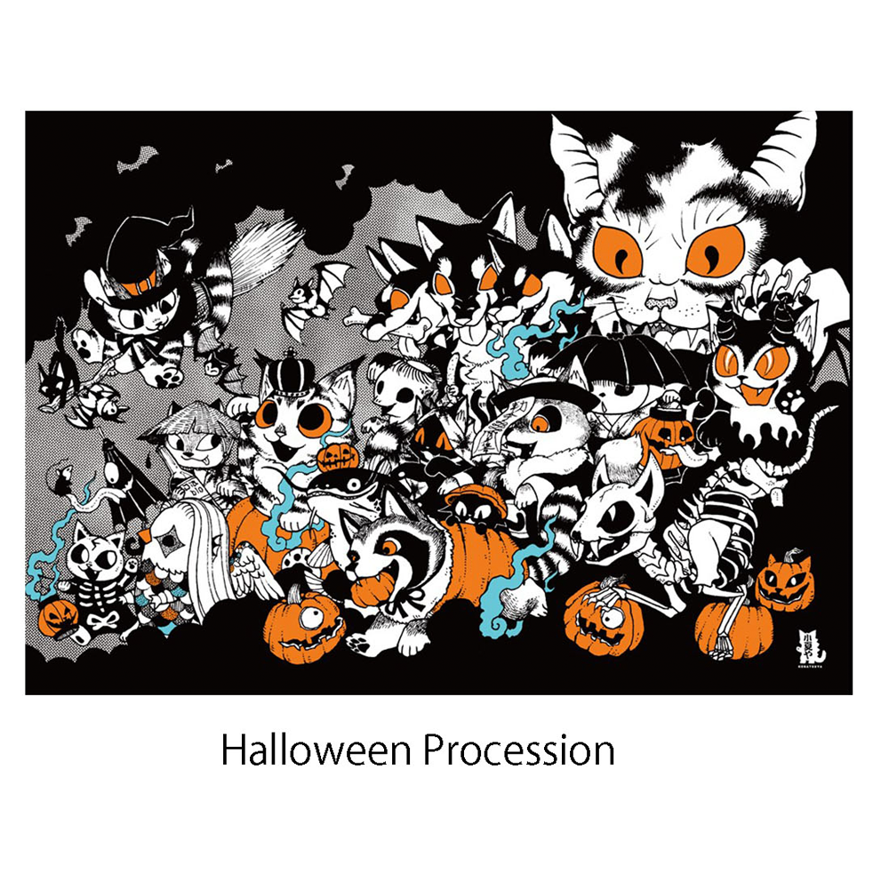 Halloween Procession Print by Konatsuya