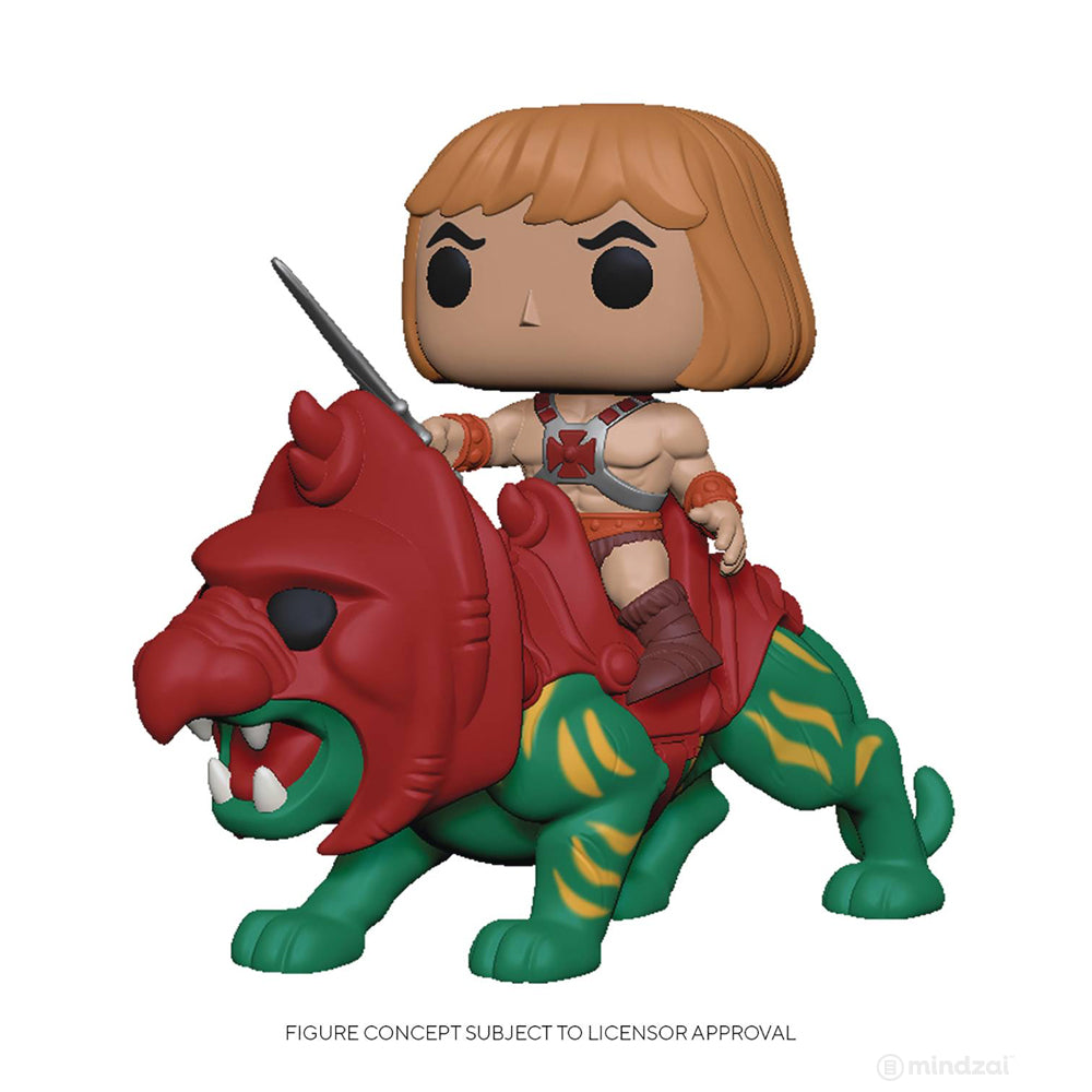 Masters of the Universe He-Man on Battle Cat POP Toy Figure by Funko