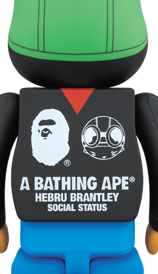 Bape x Hebru Brantley x Social Status Fly Boy 100% Bearbrick by Bape x Medicom Toy