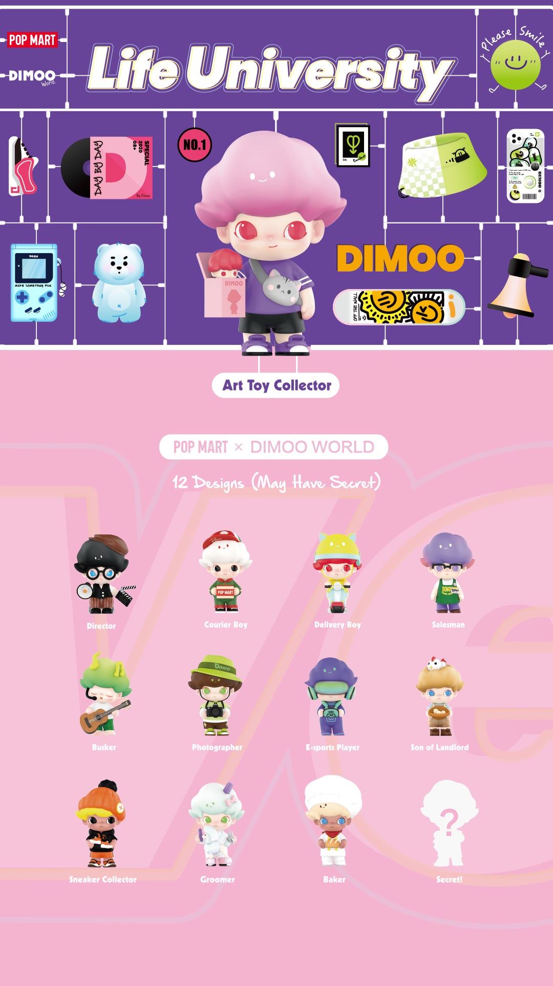Dimoo Life University Blind Box Series by Ayan Tang x POP MART