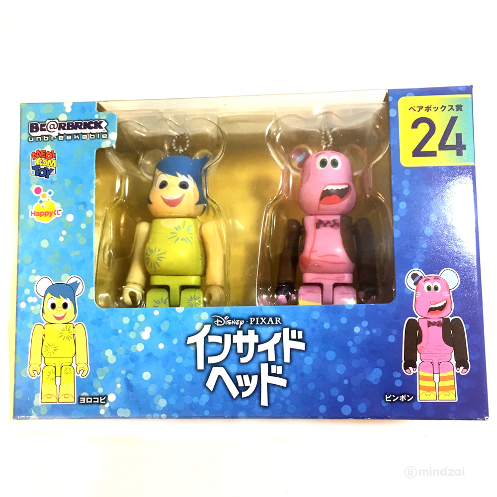 Disney Pixar Bearbrick Unbreakable - Happy Kuji # 24 - Inside Out: Joy and Bing Bong (2 PK) 100% Size