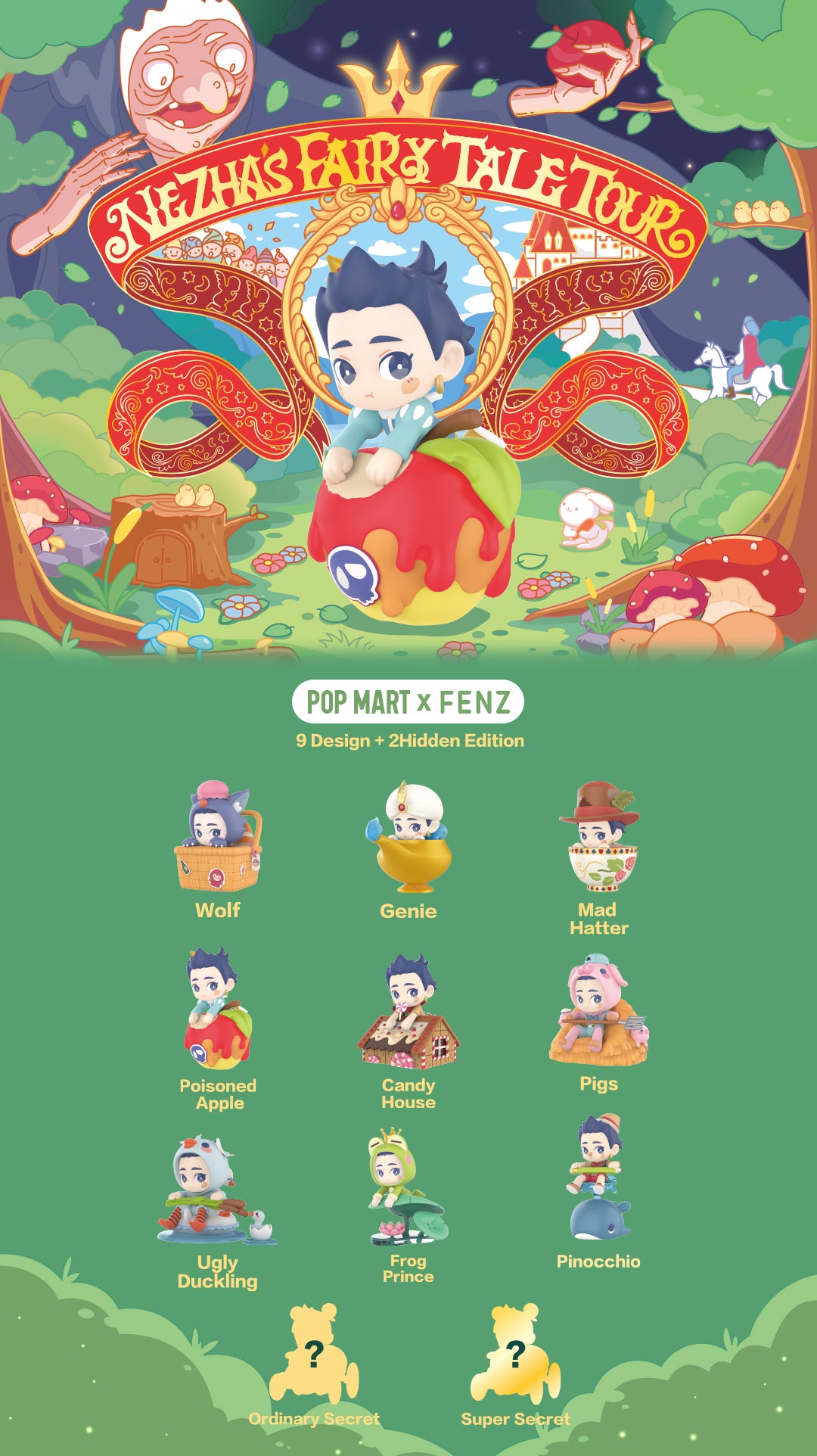 Nezha's Fairy Tale Tour Blind Box Series by Fenz x POP MART