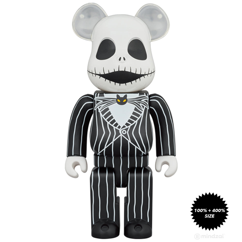 Jack Skellington 100% + 400% Bearbrick Set by Medicom Toy