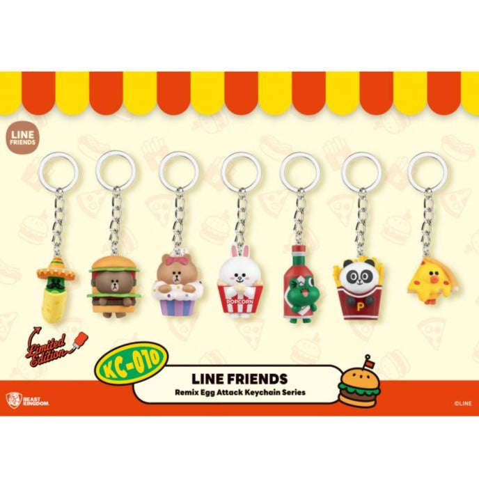 LINE FRIENDS Remix Egg Attack Keychain Series by Beast Kingdom