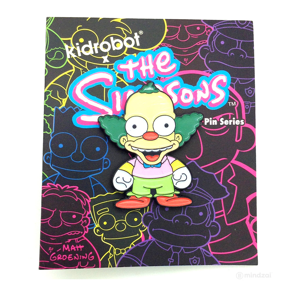 The Simpsons Enamel Blind Box Pin Series by Kidrobot - Krusty the Clown