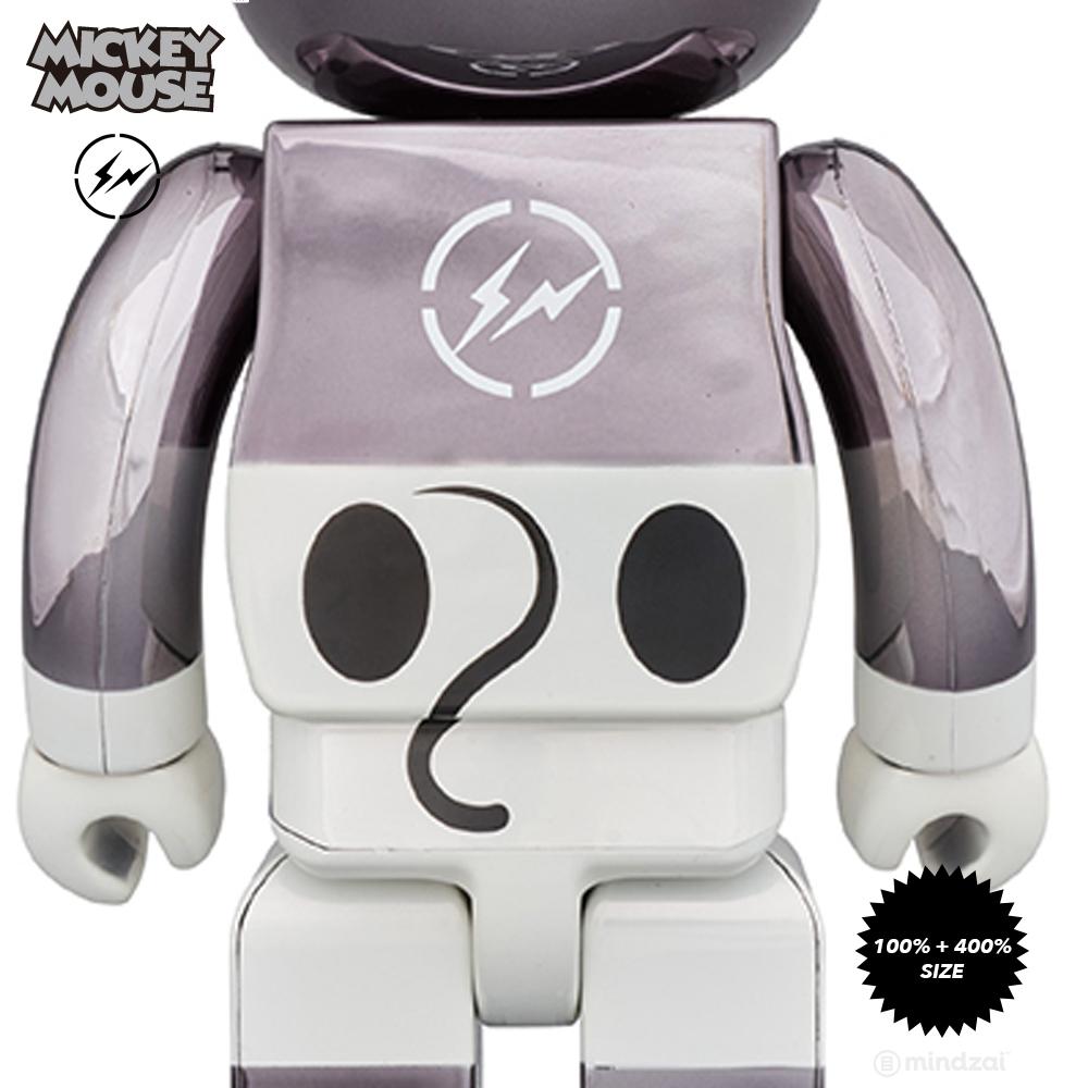 Mickey Mouse The True Original NYC Exhibition Exclusive 100% + 400% Bearbrick Set by Medicom Toy x Fragment Design