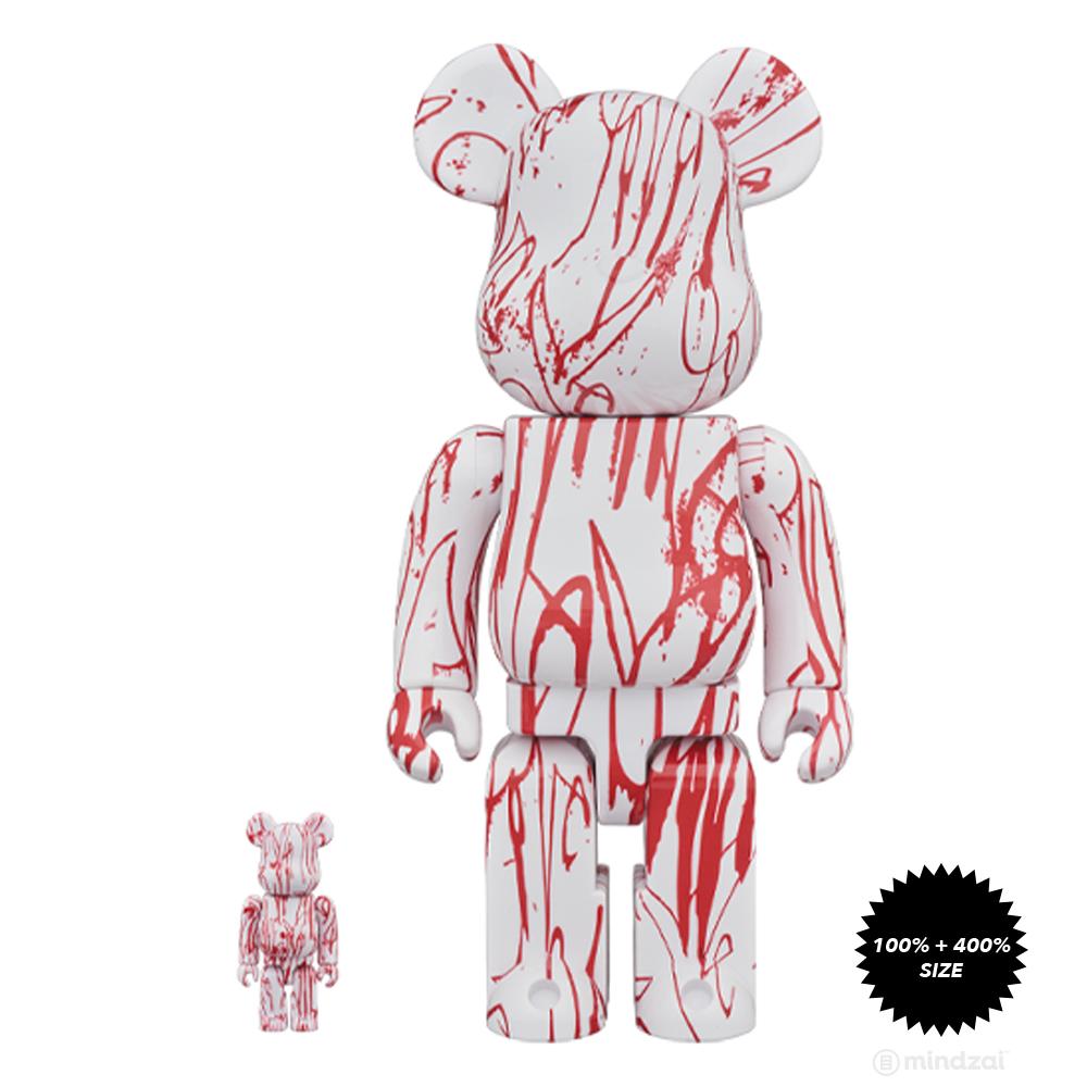 Love Me Bearbrick 100% + 400% Bearbrick Set by Medicom Toy x Curtis Kulig