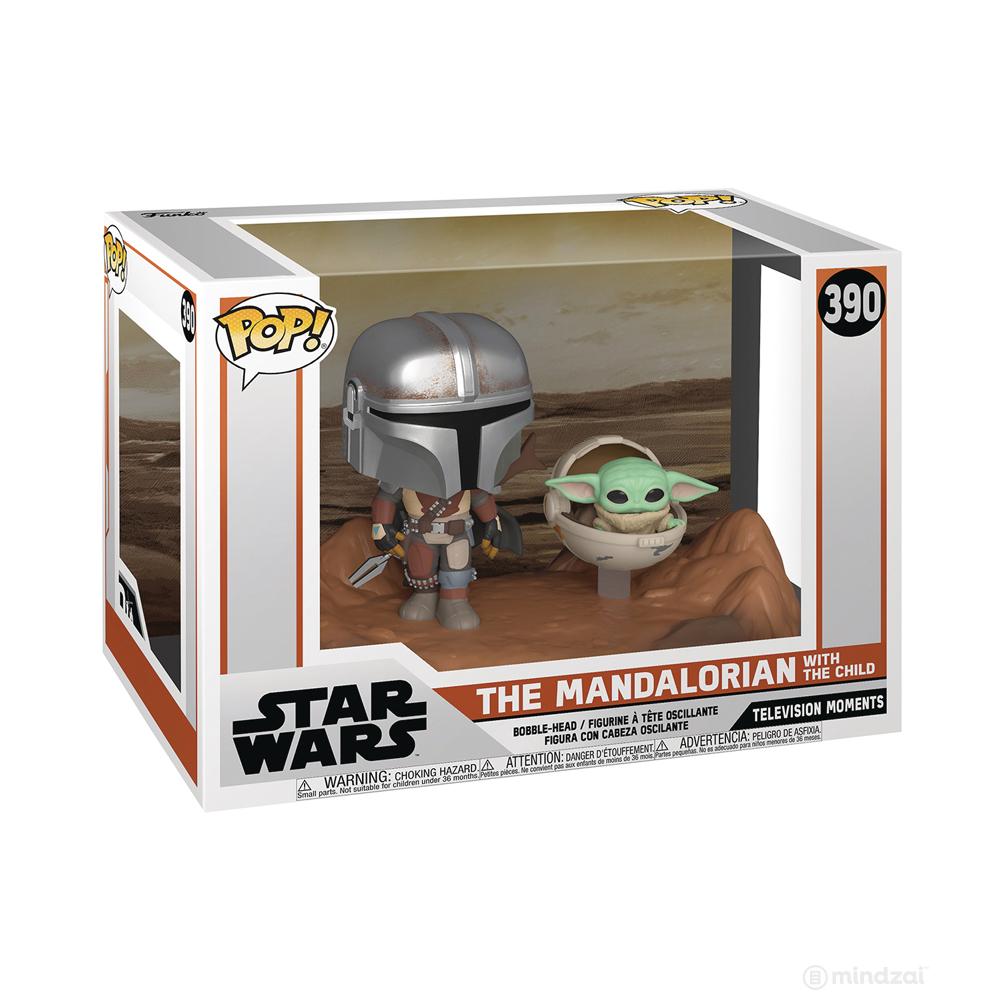 Star Wars Mandalorian: Mandalorian with Child TV Moment POP Figure by Funko
