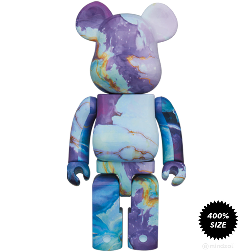Marble Pattern 400% Bearbrick by Medicom Toy