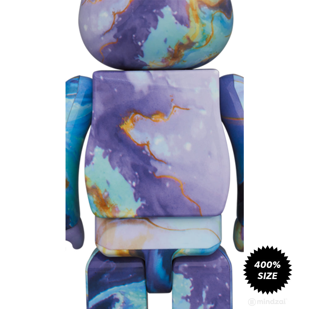 Marble Pattern 400% Bearbrick by Medicom Toy