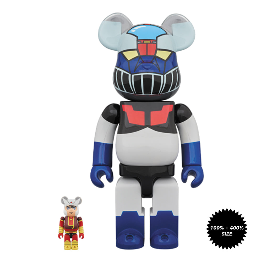 Mazinger Z and Koji Kabuto 100% + 400% Bearbrick Set by Medicom Toy
