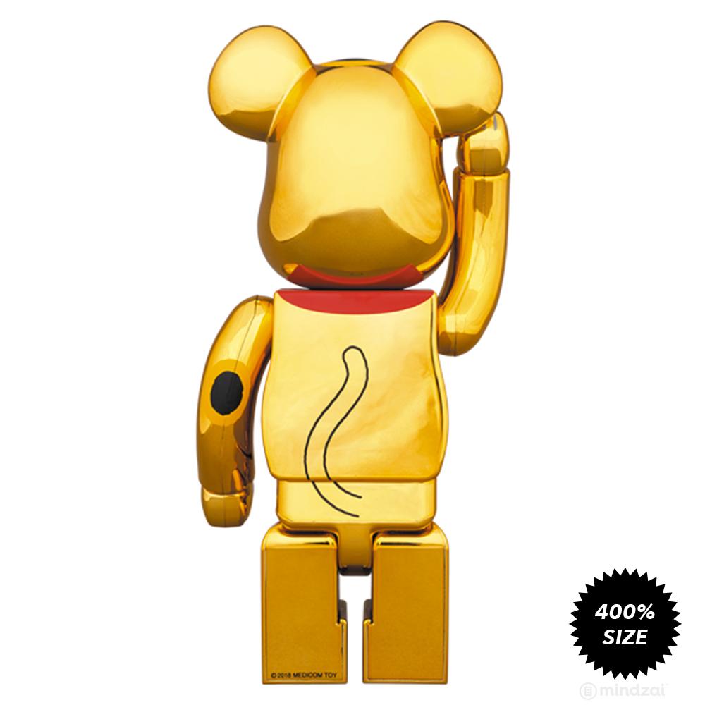 Tokyo Skytree Gold Money Cat Maneki Neko 400% Bearbrick by Medicom Toy