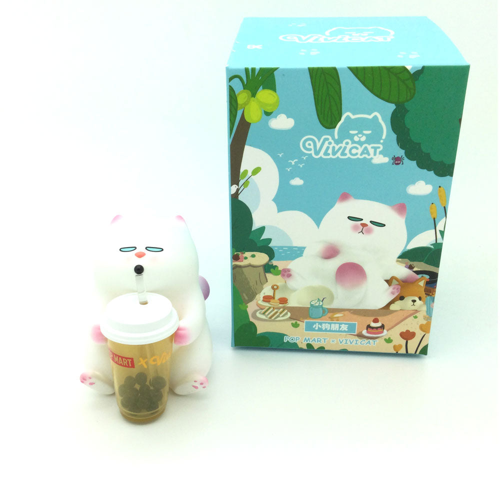 Vivicat Lazy Friends Series by POP MART - Milk Tea