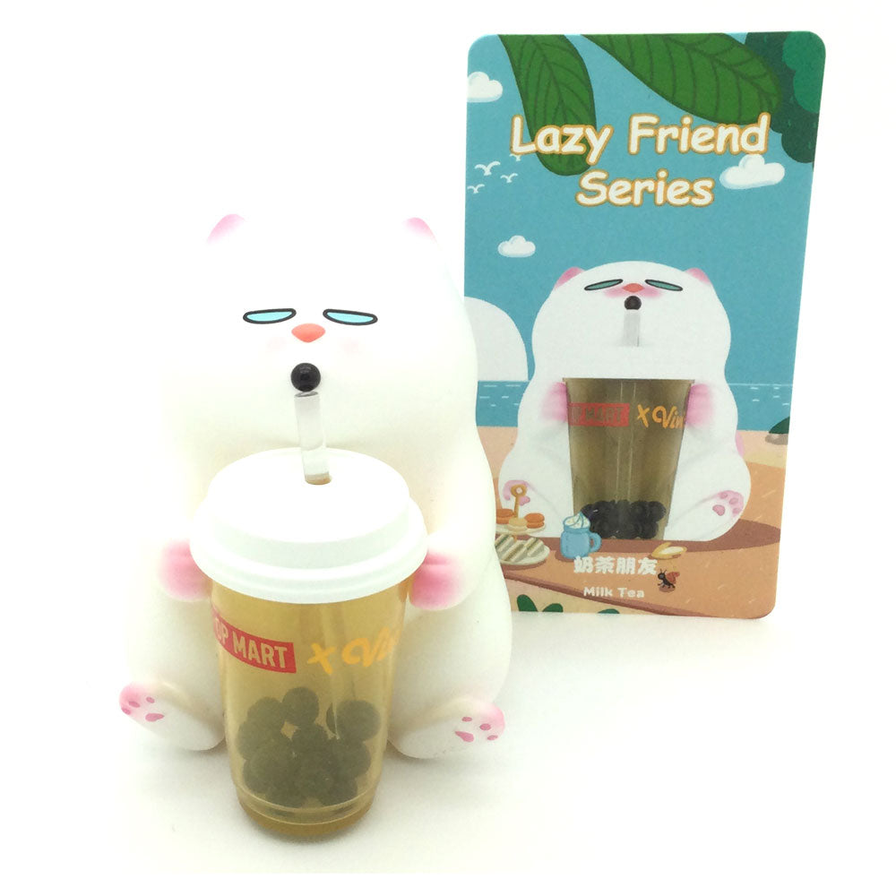 Vivicat Lazy Friends Series by POP MART - Milk Tea