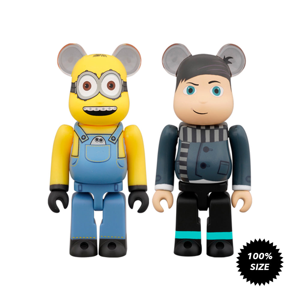Otto & Young Gru Minions 100% Bearbrick 2-Pack by Medicom Toy