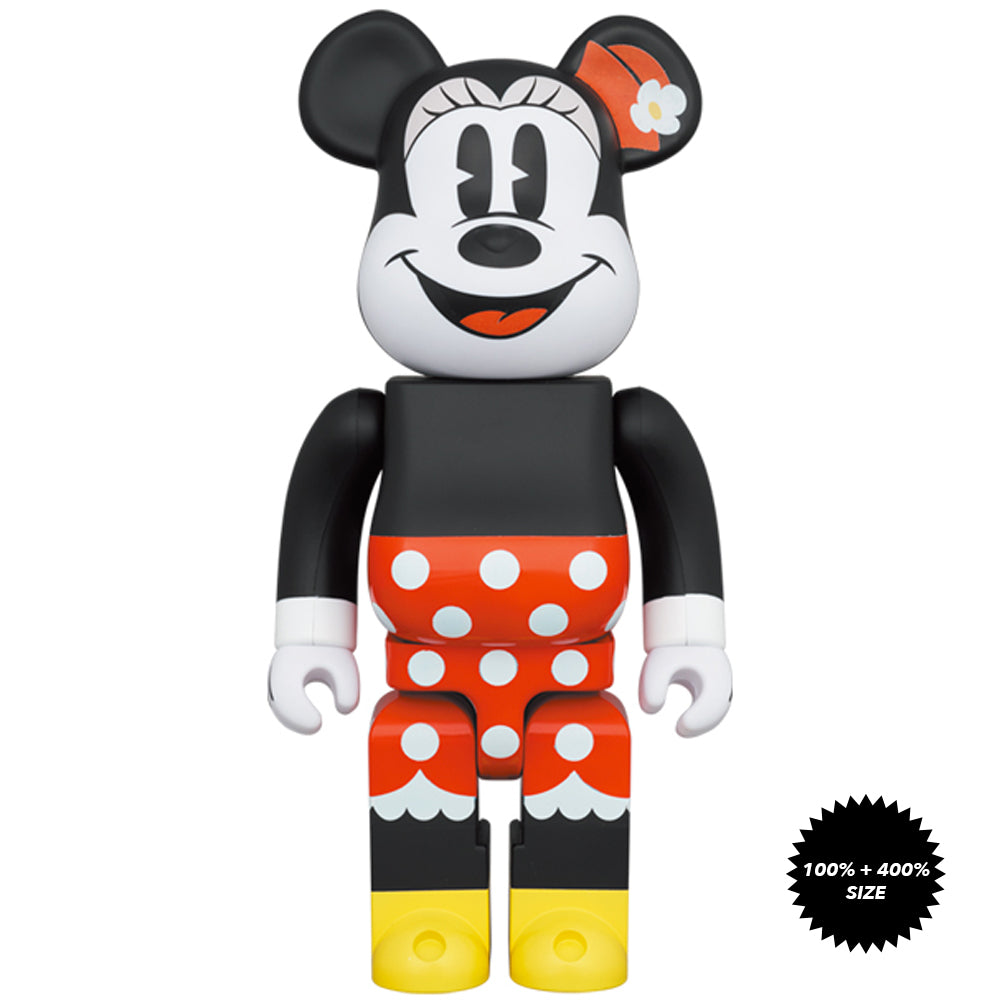 Minnie Mouse 100% + 400% Bearbrick Set by Medicom Toy