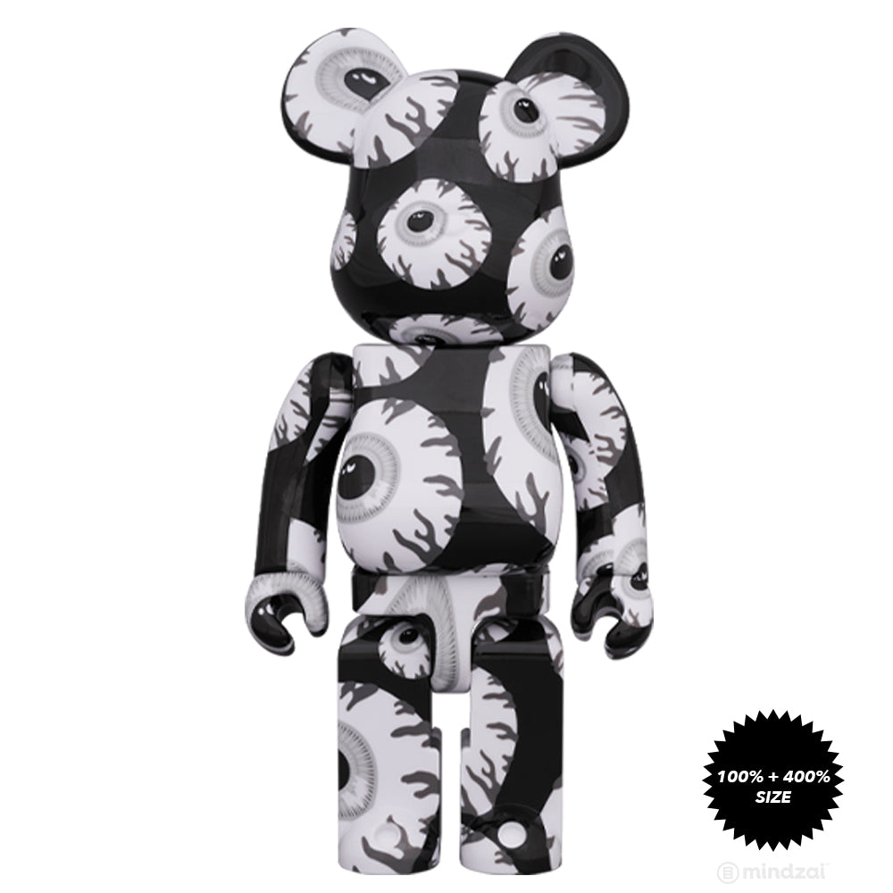 Mishka Monochromatic 100% + 400% Bearbrick Set by Medicom Toy x Mishka
